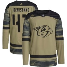 Men's Adidas Nashville Predators Grigori Denisenko Camo Military Appreciation Practice Jersey - Authentic Men's Adidas Nashville Predators Grigori Denisenko Camo Military Appreciation Practice Jersey - Authentic