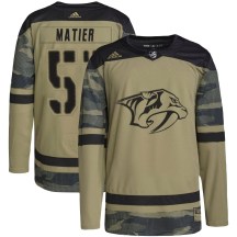 Men's Adidas Nashville Predators Jack Matier Camo Military Appreciation Practice Jersey - Authentic Men's Adidas Nashville Predators Jack Matier Camo Military Appreciation Practice Jersey - Authentic