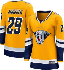 Women's Fanatics Branded Nashville Predators Justus Annunen Yellow Special Edition 2.0 Jersey - Breakaway Women's Fanatics Branded Nashville Predators Justus Annunen Yellow Special Edition 2.0 Jersey - Breakaway