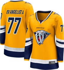 Women's Fanatics Branded Nashville Predators Luke Evangelista Yellow Special Edition 2.0 Jersey - Breakaway Women's Fanatics Branded Nashville Predators Luke Evangelista Yellow Special Edition 2.0 Jersey - Breakaway