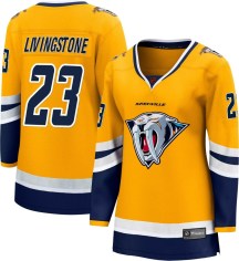 Women's Fanatics Branded Nashville Predators Jake Livingstone Yellow Special Edition 2.0 Jersey - Breakaway Women's Fanatics Branded Nashville Predators Jake Livingstone Yellow Special Edition 2.0 Jersey - Breakaway