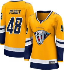 Women's Fanatics Branded Nashville Predators Nick Perbix Yellow Special Edition 2.0 Jersey - Breakaway Women's Fanatics Branded Nashville Predators Nick Perbix Yellow Special Edition 2.0 Jersey - Breakaway