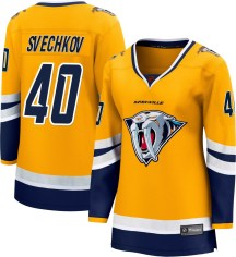Women's Fanatics Branded Nashville Predators Fedor Svechkov Yellow Special Edition 2.0 Jersey - Breakaway Women's Fanatics Branded Nashville Predators Fedor Svechkov Yellow Special Edition 2.0 Jersey - Breakaway