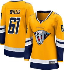 Women's Fanatics Branded Nashville Predators Joey Willis Yellow Special Edition 2.0 Jersey - Breakaway Women's Fanatics Branded Nashville Predators Joey Willis Yellow Special Edition 2.0 Jersey - Breakaway