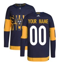 Men's Adidas Nashville Predators Custom Navy Custom 2022 Stadium Series Primegreen Jersey - Authentic Men's Adidas Nashville Predators Custom Navy Custom 2022 Stadium Series Primegreen Jersey - Authentic