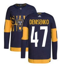 Men's Adidas Nashville Predators Grigori Denisenko Navy 2022 Stadium Series Primegreen Jersey - Authentic Men's Adidas Nashville Predators Grigori Denisenko Navy 2022 Stadium Series Primegreen Jersey - Authentic