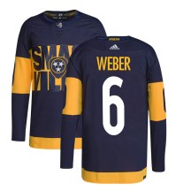 Men's Adidas Nashville Predators Shea Weber Navy 2022 Stadium Series Primegreen Jersey - Authentic Men's Adidas Nashville Predators Shea Weber Navy 2022 Stadium Series Primegreen Jersey - Authentic