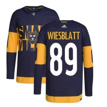 Men's Adidas Nashville Predators Ozzy Wiesblatt Navy 2022 Stadium Series Primegreen Jersey - Authentic Men's Adidas Nashville Predators Ozzy Wiesblatt Navy 2022 Stadium Series Primegreen Jersey - Authentic