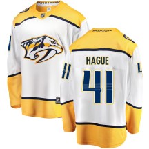 Youth Fanatics Branded Nashville Predators Nicolas Hague White Away Jersey - Breakaway Youth Fanatics Branded Nashville Predators Nicolas Hague White Away Jersey - Breakaway