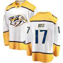 Youth Fanatics Branded Nashville Predators Tyson Jost White Away Jersey - Breakaway Youth Fanatics Branded Nashville Predators Tyson Jost White Away Jersey - Breakaway