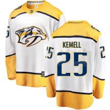 Youth Fanatics Branded Nashville Predators Joakim Kemell White Away Jersey - Breakaway Youth Fanatics Branded Nashville Predators Joakim Kemell White Away Jersey - Breakaway