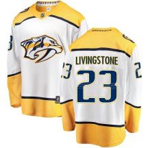 Youth Fanatics Branded Nashville Predators Jake Livingstone White Away Jersey - Breakaway Youth Fanatics Branded Nashville Predators Jake Livingstone White Away Jersey - Breakaway