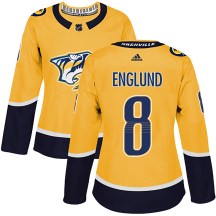 Women's Adidas Nashville Predators Andreas Englund Gold Home Jersey - Authentic Women's Adidas Nashville Predators Andreas Englund Gold Home Jersey - Authentic