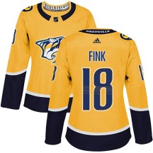 Women's Adidas Nashville Predators Aiden Fink Gold Home Jersey - Authentic Women's Adidas Nashville Predators Aiden Fink Gold Home Jersey - Authentic