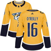 Women's Adidas Nashville Predators Cal O'Reilly Gold Home Jersey - Authentic Women's Adidas Nashville Predators Cal O'Reilly Gold Home Jersey - Authentic