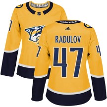 Women's Adidas Nashville Predators Alexander Radulov Gold Home Jersey - Authentic Women's Adidas Nashville Predators Alexander Radulov Gold Home Jersey - Authentic