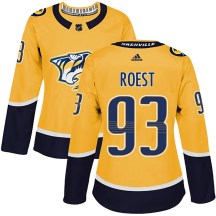 Women's Adidas Nashville Predators Austin Roest Gold Home Jersey - Authentic Women's Adidas Nashville Predators Austin Roest Gold Home Jersey - Authentic