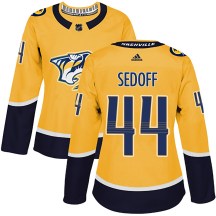Women's Adidas Nashville Predators Christoffer Sedoff Gold Home Jersey - Authentic Women's Adidas Nashville Predators Christoffer Sedoff Gold Home Jersey - Authentic