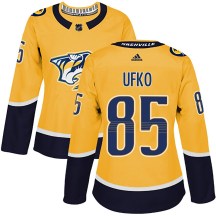 Women's Adidas Nashville Predators Ryan Ufko Gold Home Jersey - Authentic Women's Adidas Nashville Predators Ryan Ufko Gold Home Jersey - Authentic