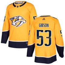 Youth Adidas Nashville Predators Andrew Gibson Gold Home Jersey - Authentic Youth Adidas Nashville Predators Andrew Gibson Gold Home Jersey - Authentic