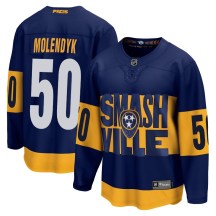 Youth Fanatics Branded Nashville Predators Tanner Molendyk Navy 2022 Stadium Series Jersey - Breakaway Youth Fanatics Branded Nashville Predators Tanner Molendyk Navy 2022 Stadium Series Jersey - Breakaway