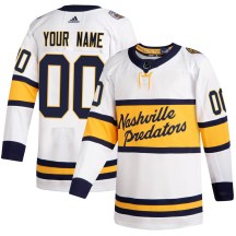 Men's Adidas Nashville Predators Custom White Custom 2020 Winter Classic Player Jersey - Authentic Men's Adidas Nashville Predators Custom White Custom 2020 Winter Classic Player Jersey - Authentic