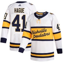Men's Adidas Nashville Predators Nicolas Hague White 2020 Winter Classic Player Jersey - Authentic Men's Adidas Nashville Predators Nicolas Hague White 2020 Winter Classic Player Jersey - Authentic