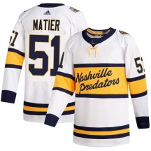Men's Adidas Nashville Predators Jack Matier White 2020 Winter Classic Player Jersey - Authentic Men's Adidas Nashville Predators Jack Matier White 2020 Winter Classic Player Jersey - Authentic