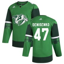 Men's Adidas Nashville Predators Grigori Denisenko Green 2020 St. Patrick's Day Jersey - Authentic Men's Adidas Nashville Predators Grigori Denisenko Green 2020 St. Patrick's Day Jersey - Authentic
