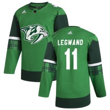 Men's Adidas Nashville Predators David Legwand Green 2020 St. Patrick's Day Jersey - Authentic Men's Adidas Nashville Predators David Legwand Green 2020 St. Patrick's Day Jersey - Authentic
