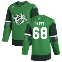 Men's Adidas Nashville Predators Ondrej Pavel Green 2020 St. Patrick's Day Jersey - Authentic Men's Adidas Nashville Predators Ondrej Pavel Green 2020 St. Patrick's Day Jersey - Authentic