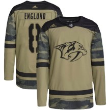 Youth Adidas Nashville Predators Andreas Englund Camo Military Appreciation Practice Jersey - Authentic Youth Adidas Nashville Predators Andreas Englund Camo Military Appreciation Practice Jersey - Authentic