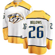 Men's Fanatics Branded Nashville Predators Kieffer Bellows White Away Jersey - Breakaway Men's Fanatics Branded Nashville Predators Kieffer Bellows White Away Jersey - Breakaway