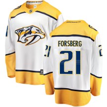 Men's Fanatics Branded Nashville Predators Peter Forsberg White Away Jersey - Breakaway Men's Fanatics Branded Nashville Predators Peter Forsberg White Away Jersey - Breakaway