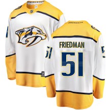 Men's Fanatics Branded Nashville Predators Mark Friedman White Away Jersey - Breakaway Men's Fanatics Branded Nashville Predators Mark Friedman White Away Jersey - Breakaway
