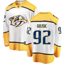 Men's Fanatics Branded Nashville Predators Hiroki Gojsic White Away Jersey - Breakaway Men's Fanatics Branded Nashville Predators Hiroki Gojsic White Away Jersey - Breakaway