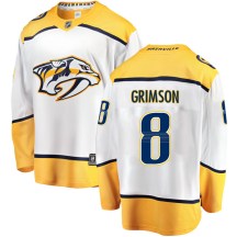 Men's Fanatics Branded Nashville Predators Stu Grimson White Away Jersey - Breakaway Men's Fanatics Branded Nashville Predators Stu Grimson White Away Jersey - Breakaway