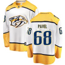 Men's Fanatics Branded Nashville Predators Ondrej Pavel White Away Jersey - Breakaway Men's Fanatics Branded Nashville Predators Ondrej Pavel White Away Jersey - Breakaway