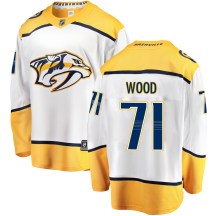 Men's Fanatics Branded Nashville Predators Matthew Wood White Away Jersey - Breakaway Men's Fanatics Branded Nashville Predators Matthew Wood White Away Jersey - Breakaway