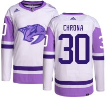 Men's Adidas Nashville Predators Magnus Chrona Hockey Fights Cancer Jersey - Authentic Men's Adidas Nashville Predators Magnus Chrona Hockey Fights Cancer Jersey - Authentic