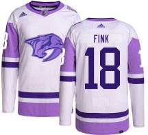 Men's Adidas Nashville Predators Aiden Fink Hockey Fights Cancer Jersey - Authentic Men's Adidas Nashville Predators Aiden Fink Hockey Fights Cancer Jersey - Authentic