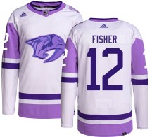Men's Adidas Nashville Predators Mike Fisher Hockey Fights Cancer Jersey - Authentic Men's Adidas Nashville Predators Mike Fisher Hockey Fights Cancer Jersey - Authentic