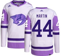 Men's Adidas Nashville Predators Brady Martin Hockey Fights Cancer Jersey - Authentic Men's Adidas Nashville Predators Brady Martin Hockey Fights Cancer Jersey - Authentic