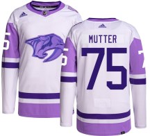 Men's Adidas Nashville Predators Navrin Mutter Hockey Fights Cancer Jersey - Authentic Men's Adidas Nashville Predators Navrin Mutter Hockey Fights Cancer Jersey - Authentic