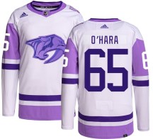 Men's Adidas Nashville Predators Cole O'Hara Hockey Fights Cancer Jersey - Authentic Men's Adidas Nashville Predators Cole O'Hara Hockey Fights Cancer Jersey - Authentic