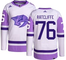 Men's Adidas Nashville Predators Isaac Ratcliffe Hockey Fights Cancer Jersey - Authentic Men's Adidas Nashville Predators Isaac Ratcliffe Hockey Fights Cancer Jersey - Authentic
