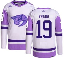 Men's Adidas Nashville Predators Jakub Vrana Hockey Fights Cancer Jersey - Authentic Men's Adidas Nashville Predators Jakub Vrana Hockey Fights Cancer Jersey - Authentic