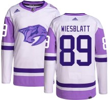 Men's Adidas Nashville Predators Ozzy Wiesblatt Hockey Fights Cancer Jersey - Authentic Men's Adidas Nashville Predators Ozzy Wiesblatt Hockey Fights Cancer Jersey - Authentic