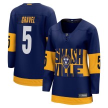 Women's Fanatics Branded Nashville Predators Kevin Gravel Navy 2022 Stadium Series Jersey - Breakaway Women's Fanatics Branded Nashville Predators Kevin Gravel Navy 2022 Stadium Series Jersey - Breakaway