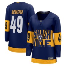 Women's Fanatics Branded Nashville Predators Reid Schaefer Navy 2022 Stadium Series Jersey - Breakaway Women's Fanatics Branded Nashville Predators Reid Schaefer Navy 2022 Stadium Series Jersey - Breakaway